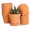 4-inch 6 Pack Small Terracotta Pots with Saucer and Drainage Hole - Clay Planter for Indoor and Outdoor Succulents, Flowers and Plants
